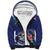 Personalized Cayman Islands Sherpa Hoodie Coat Of Arms Tropical Flowers