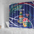 Personalized Cayman Islands Shower Curtain Coat Of Arms Tropical Flowers