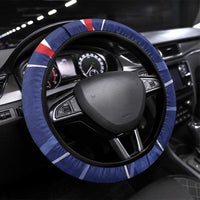 Cayman Islands Steering Wheel Cover Coat Of Arms Tropical Flowers