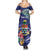 Personalized Cayman Islands Summer Maxi Dress Coat Of Arms Tropical Flowers