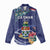 Personalized Cayman Islands Women Casual Shirt Coat Of Arms Tropical Flowers