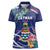 Personalized Cayman Islands Women Polo Shirt Coat Of Arms Tropical Flowers
