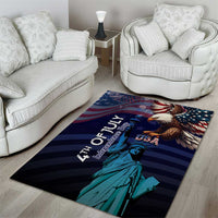 Fourth Of July USA Area Rug Eagle - Statue Of Liberty