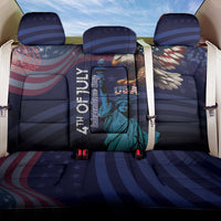 Fourth Of July USA Back Car Seat Cover Eagle - Statue Of Liberty