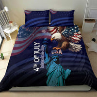 Fourth Of July USA Bedding Set Eagle - Statue Of Liberty