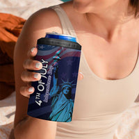 Fourth Of July USA 4 in 1 Can Cooler Tumbler Eagle - Statue Of Liberty