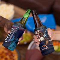 Fourth Of July USA 4 in 1 Can Cooler Tumbler Eagle - Statue Of Liberty