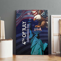 Fourth Of July USA Canvas Wall Art Eagle - Statue Of Liberty