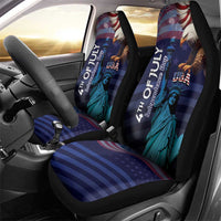 Fourth Of July USA Car Seat Cover Eagle - Statue Of Liberty
