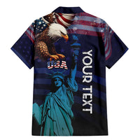 Personalized Fourth Of July USA Family Matching Mermaid Dress and Hawaiian Shirt Eagle - Statue Of Liberty