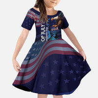 Personalized Fourth Of July USA Family Matching Summer Maxi Dress and Hawaiian Shirt Eagle - Statue Of Liberty