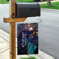 Fourth Of July USA Garden Flag Eagle - Statue Of Liberty