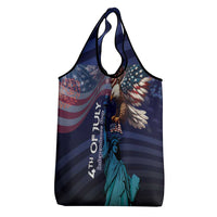 Fourth Of July USA Grocery Bag Eagle - Statue Of Liberty