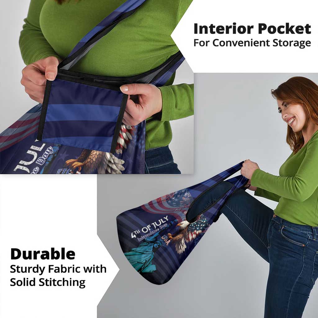 Fourth Of July USA Grocery Bag Eagle - Statue Of Liberty