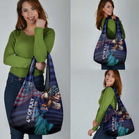 Fourth Of July USA Grocery Bag Eagle - Statue Of Liberty