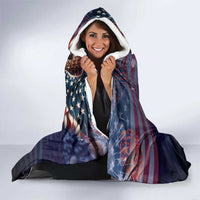 Fourth Of July USA Hooded Blanket Eagle - Statue Of Liberty