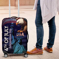 Fourth Of July USA Luggage Cover Eagle - Statue Of Liberty