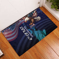 Fourth Of July USA Rubber Doormat Eagle - Statue Of Liberty