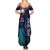Personalized Fourth Of July USA Summer Maxi Dress Eagle - Statue Of Liberty