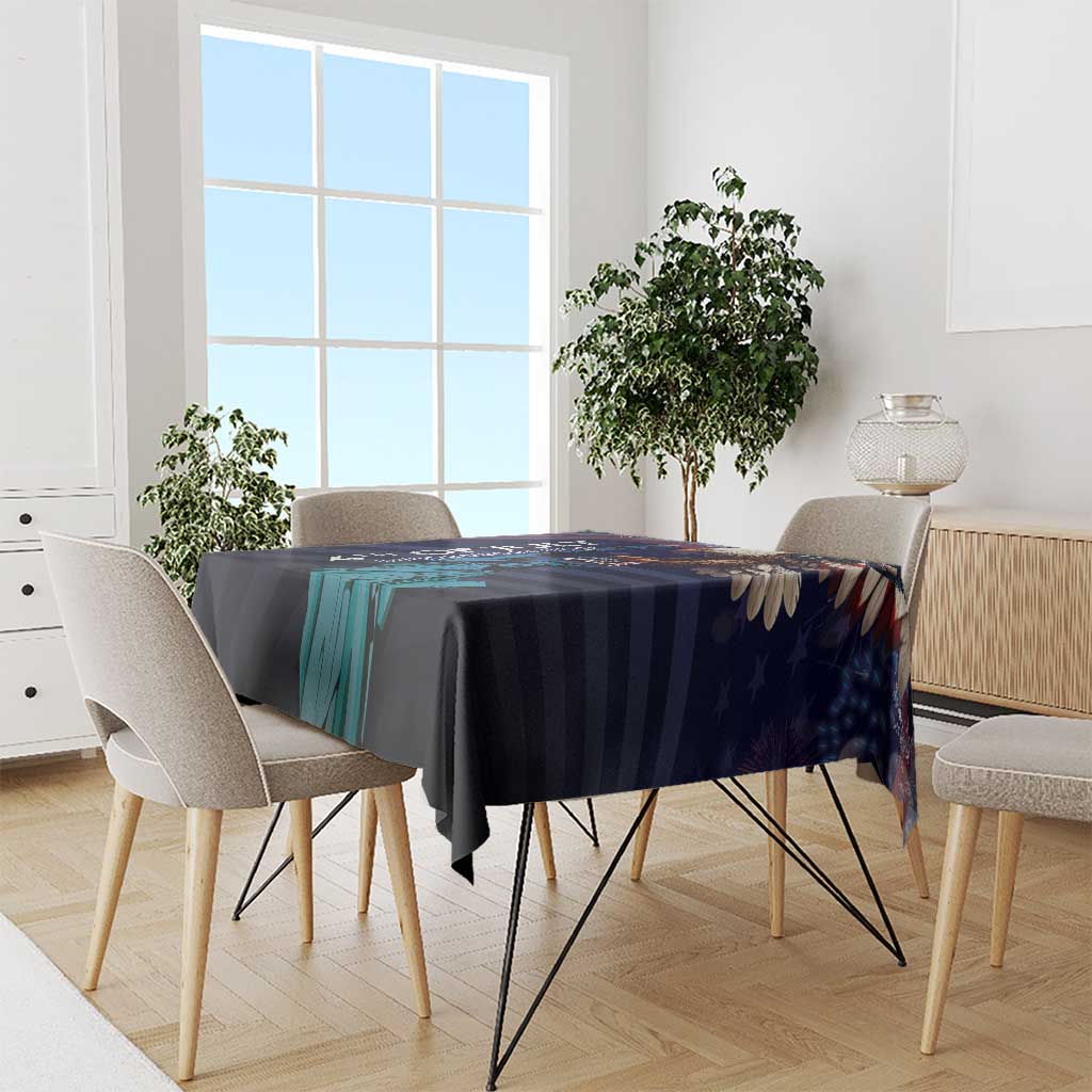 Fourth Of July USA Tablecloth Eagle - Statue Of Liberty