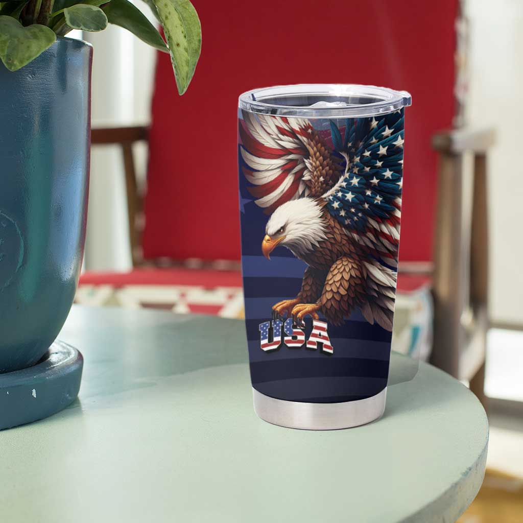 Fourth Of July USA Tumbler Cup Eagle - Statue Of Liberty
