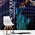 Fourth Of July USA Window Curtain Eagle - Statue Of Liberty