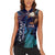 Personalized Fourth Of July USA Women Sleeveless Polo Shirt Eagle - Statue Of Liberty