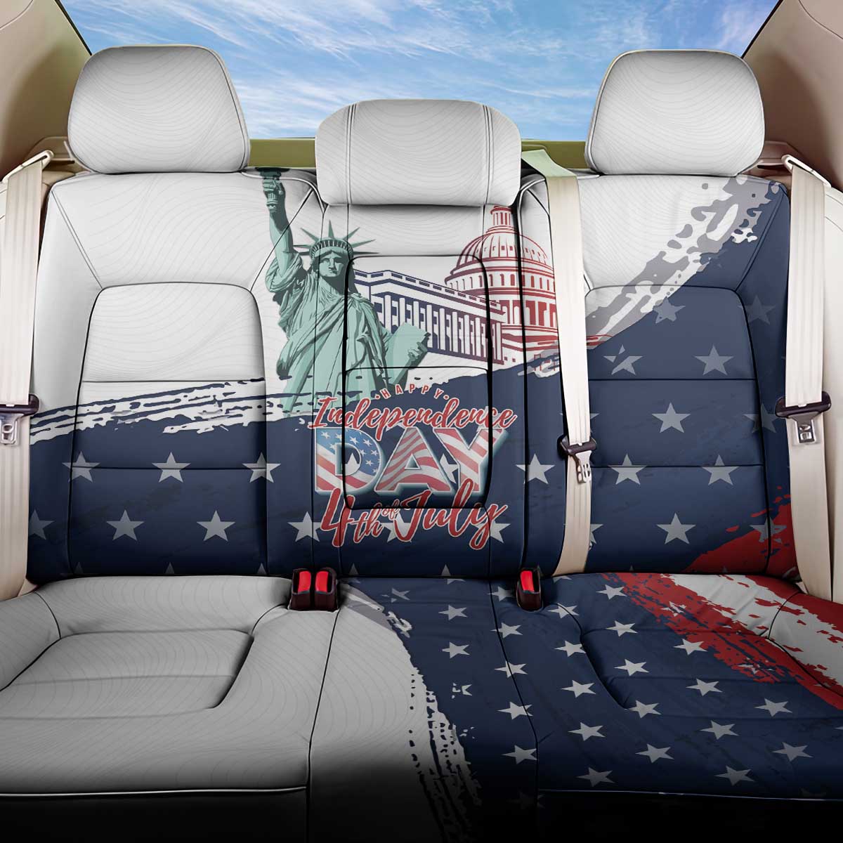 Fourth Of July Back Car Seat Cover Happy USA Independence Day