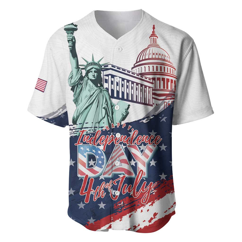 Personalized Fourth Of July Baseball Jersey Happy USA Independence Day