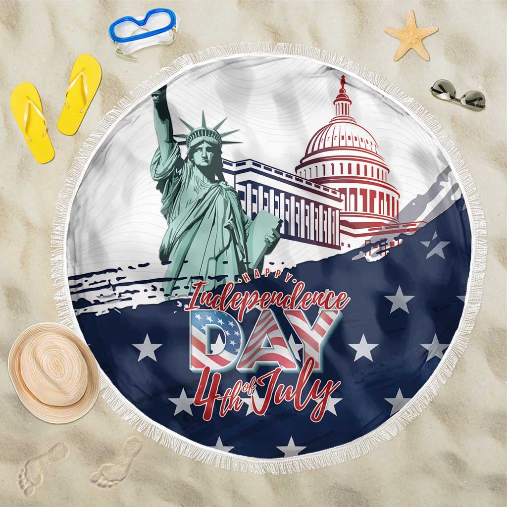 Fourth Of July Beach Blanket Happy USA Independence Day