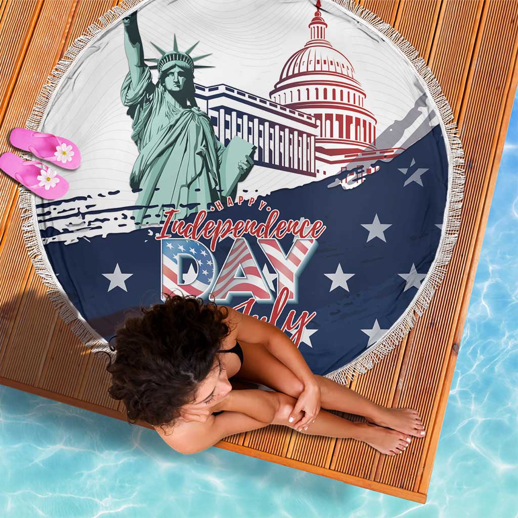 Fourth Of July Beach Blanket Happy USA Independence Day