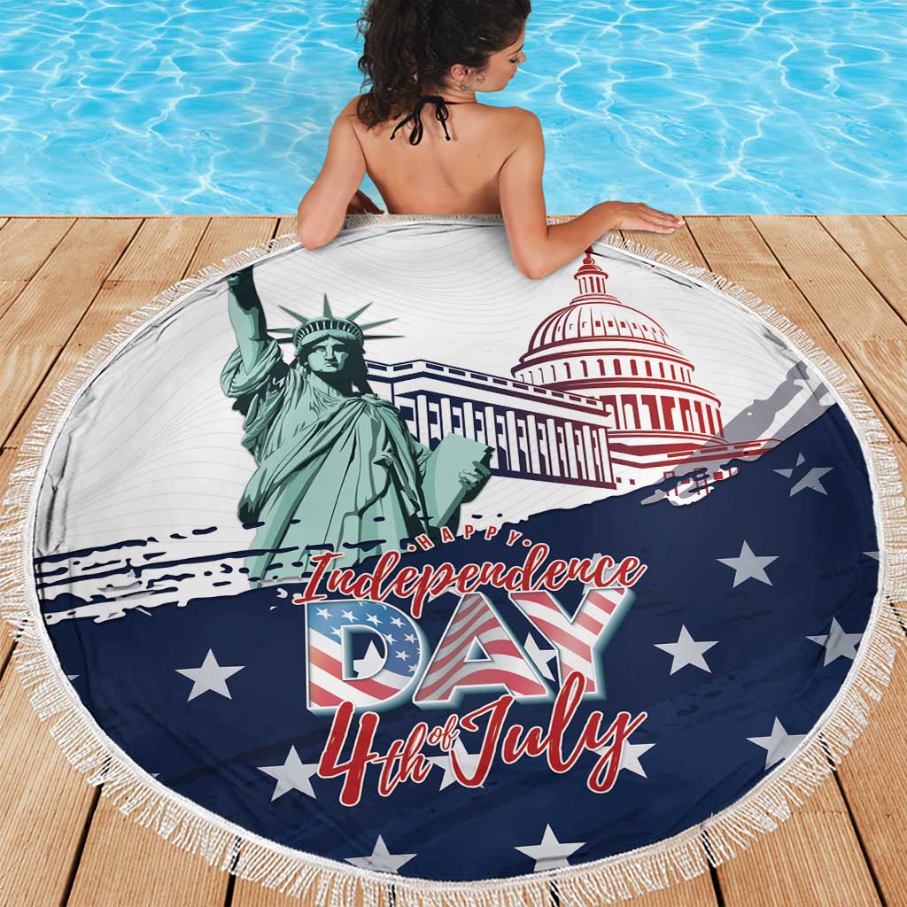 Fourth Of July Beach Blanket Happy USA Independence Day