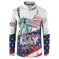 Personalized Fourth Of July Button Sweatshirt Happy USA Independence Day