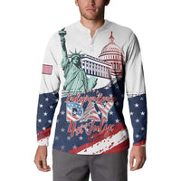 Personalized Fourth Of July Button Sweatshirt Happy USA Independence Day