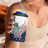 Personalized Fourth Of July 4 in 1 Can Cooler Tumbler Happy USA Independence Day