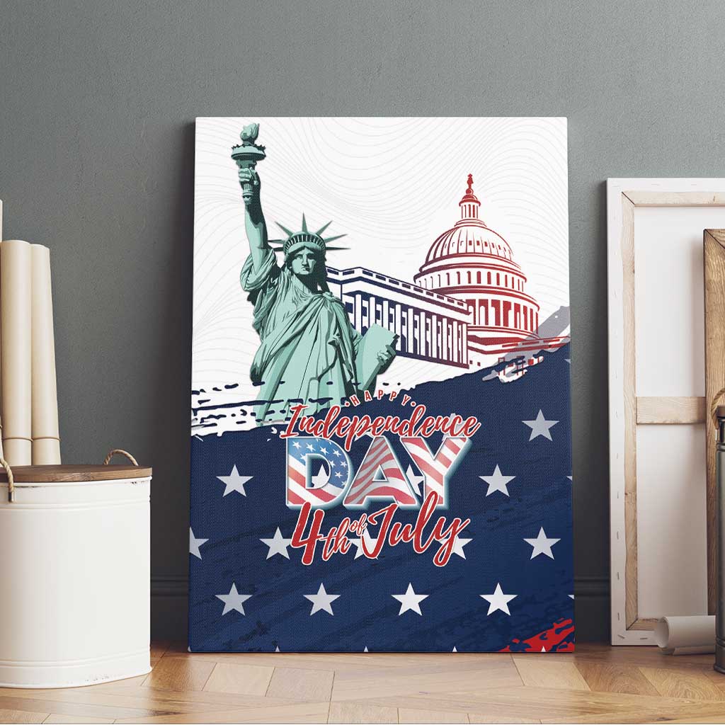 Fourth Of July Canvas Wall Art Happy USA Independence Day