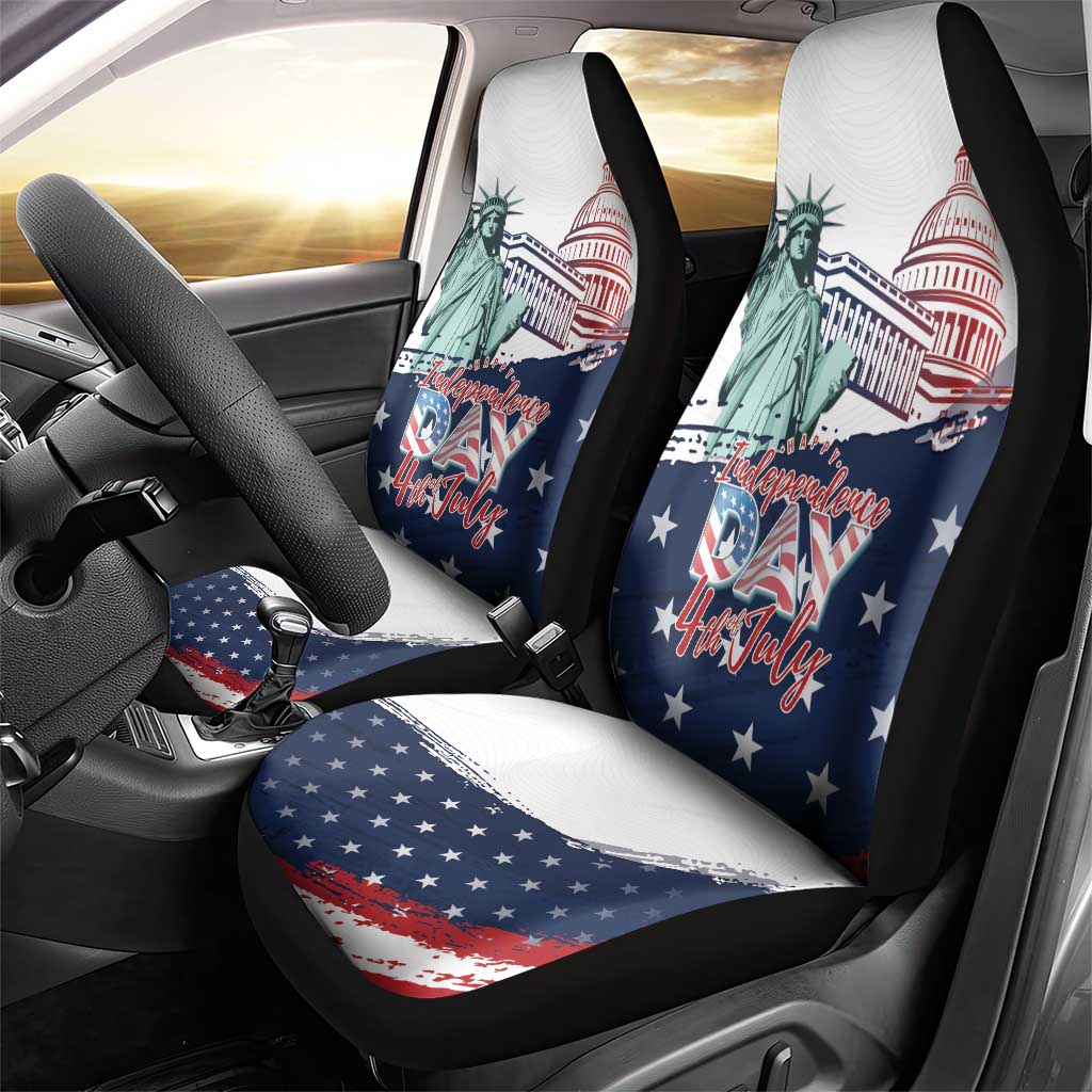 Fourth Of July Car Seat Cover Happy USA Independence Day