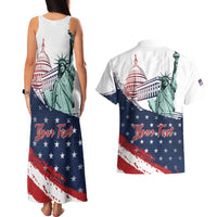 Personalized Fourth Of July Couples Matching Tank Maxi Dress and Hawaiian Shirt Happy USA Independence Day