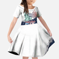 Personalized Fourth Of July Family Matching Off Shoulder Maxi Dress and Hawaiian Shirt Happy USA Independence Day