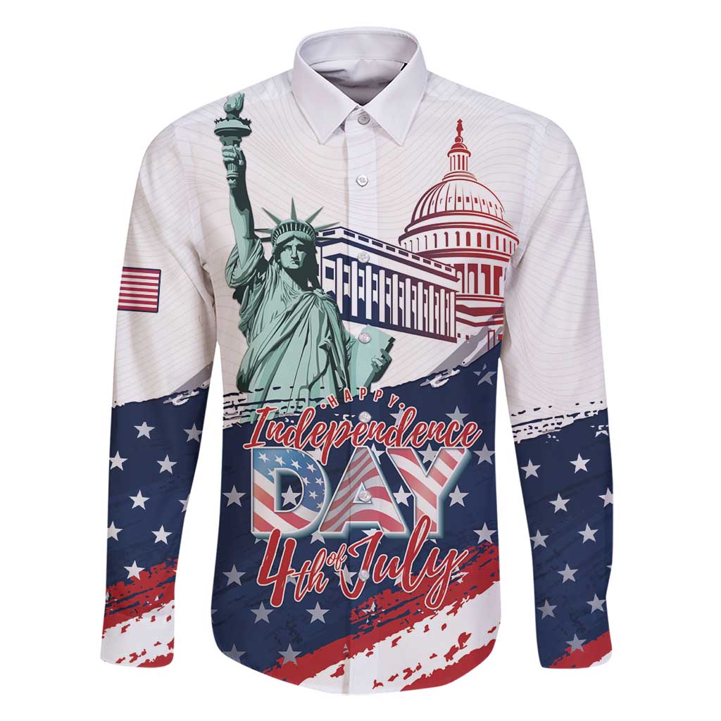 Personalized Fourth Of July Family Matching Off Shoulder Maxi Dress and Hawaiian Shirt Happy USA Independence Day