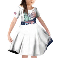 Personalized Fourth Of July Family Matching Off Shoulder Short Dress and Hawaiian Shirt Happy USA Independence Day