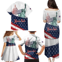 Personalized Fourth Of July Family Matching Puletasi and Hawaiian Shirt Happy USA Independence Day