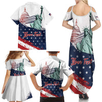Personalized Fourth Of July Family Matching Summer Maxi Dress and Hawaiian Shirt Happy USA Independence Day