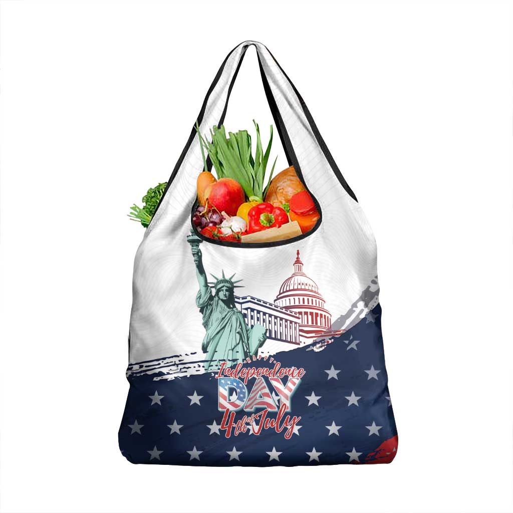 Fourth Of July Grocery Bag Happy USA Independence Day