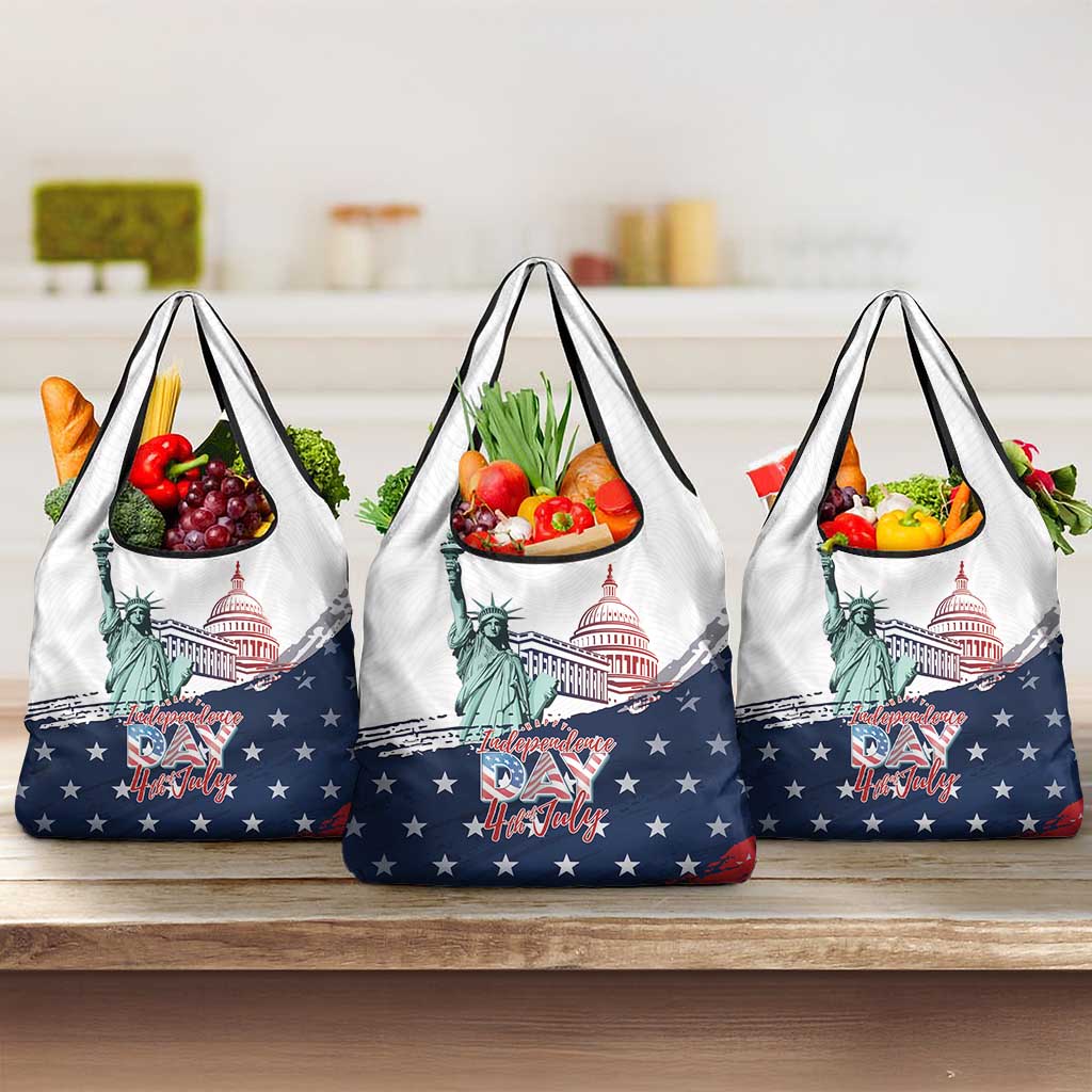 Fourth Of July Grocery Bag Happy USA Independence Day