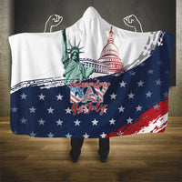 Fourth Of July Hooded Blanket Happy USA Independence Day