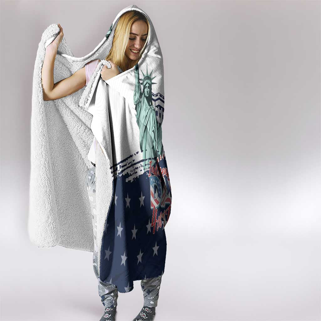 Fourth Of July Hooded Blanket Happy USA Independence Day
