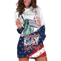 Personalized Fourth Of July Hoodie Dress Happy USA Independence Day