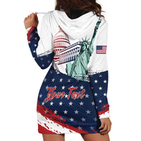 Personalized Fourth Of July Hoodie Dress Happy USA Independence Day