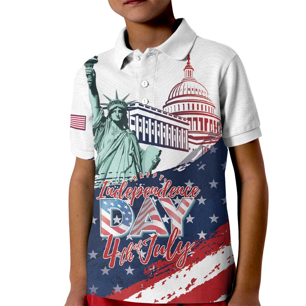 Personalized Fourth Of July Kid Polo Shirt Happy USA Independence Day